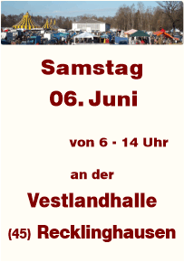 Trödeln an der Vestlandhalle Recklinghausen